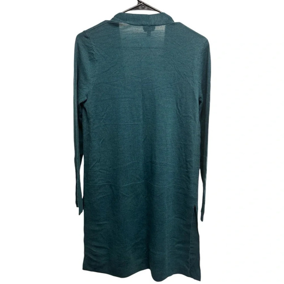 Talbots Open-Front Merino Wool Long Cardigan Casual Office Colorful Warm Cozy - Picture 5 of 9